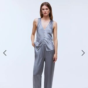 Madewell Straight-Leg Full-Length Pants in Satin